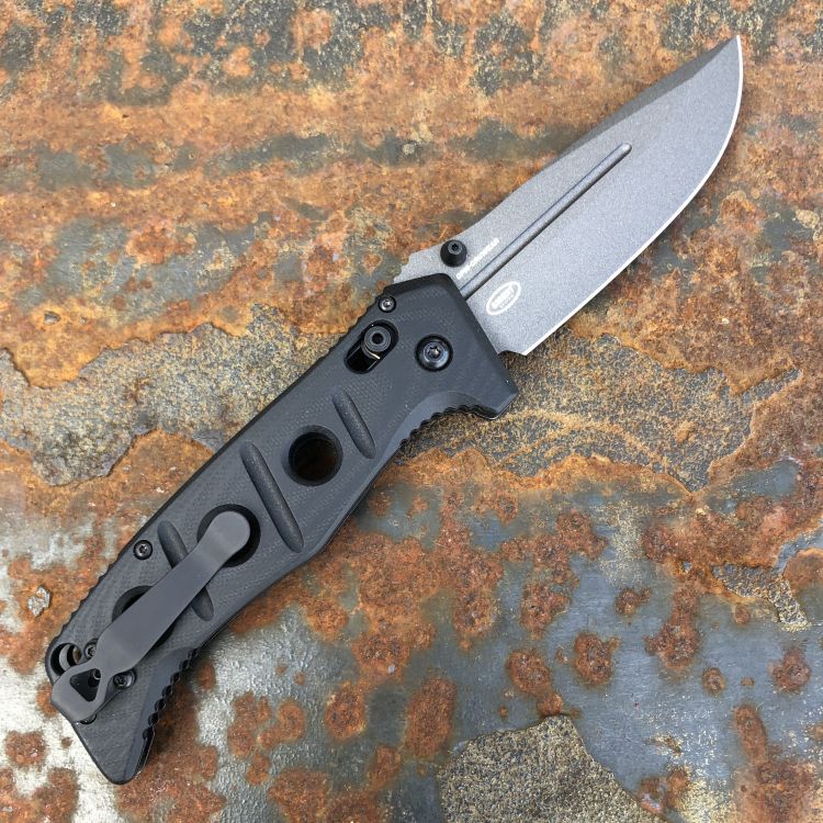 Benchmade Adamas AXIS Lock Black G10 Scales 3.82" Gray CruWear Blade Folding Knife